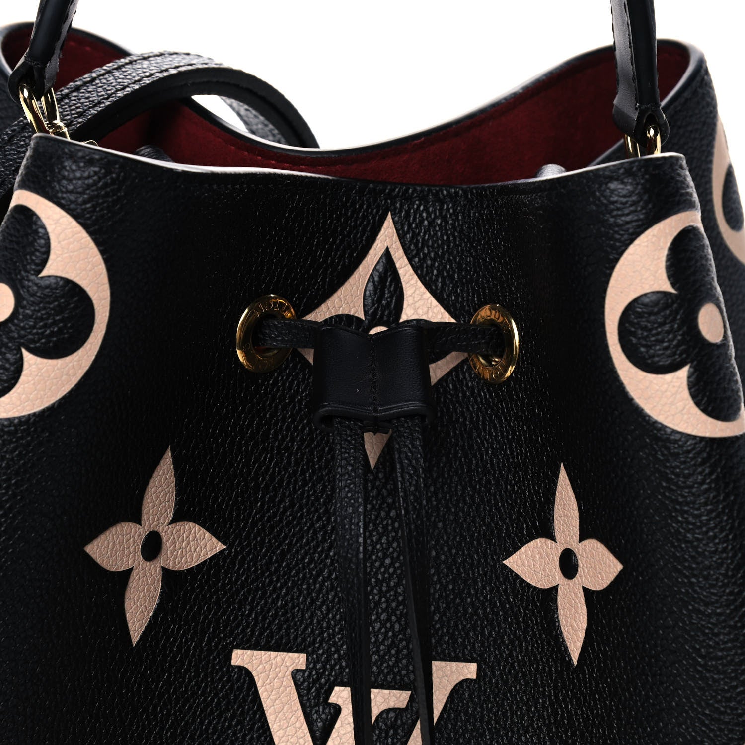Louis Vuitton Empreinte Monogram Giant Neonoe MM Black Beige 7 of 11