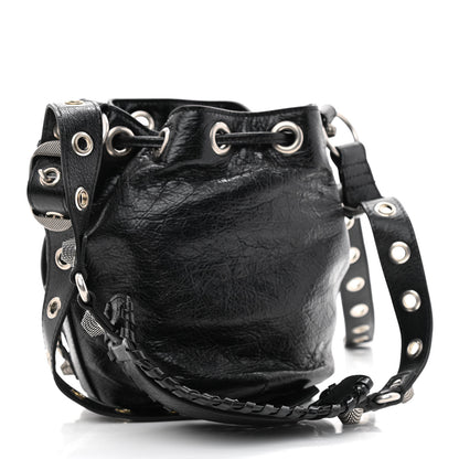 Balenciaga Agneau Arena Le Cagole Bucket Bag XS Black 3 of 10