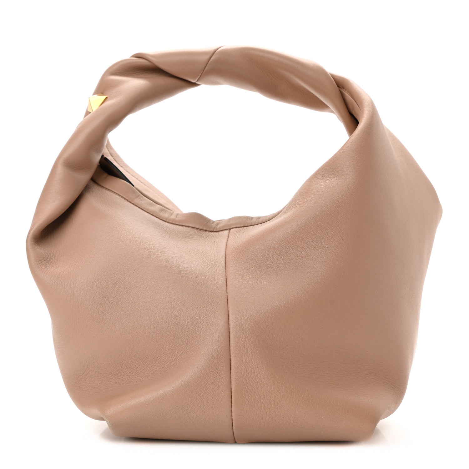Valentino Garavani Nappa Small Roman Stud Hobo Rose Cannelle 1 of 10