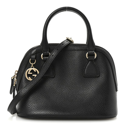 Gucci Dollar Calfskin Small GG Charm Dome Bag Black 1 of 10
