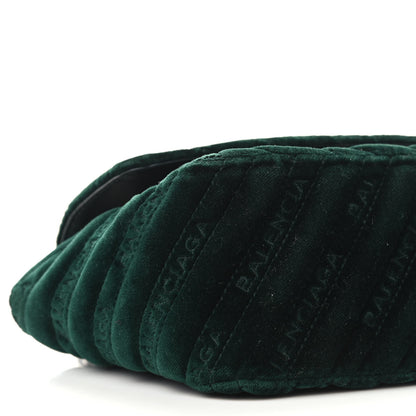 Balenciaga Velvet Logo Matelasse S BB Round Shoulder Bag Vert Emeraude 8 of 9