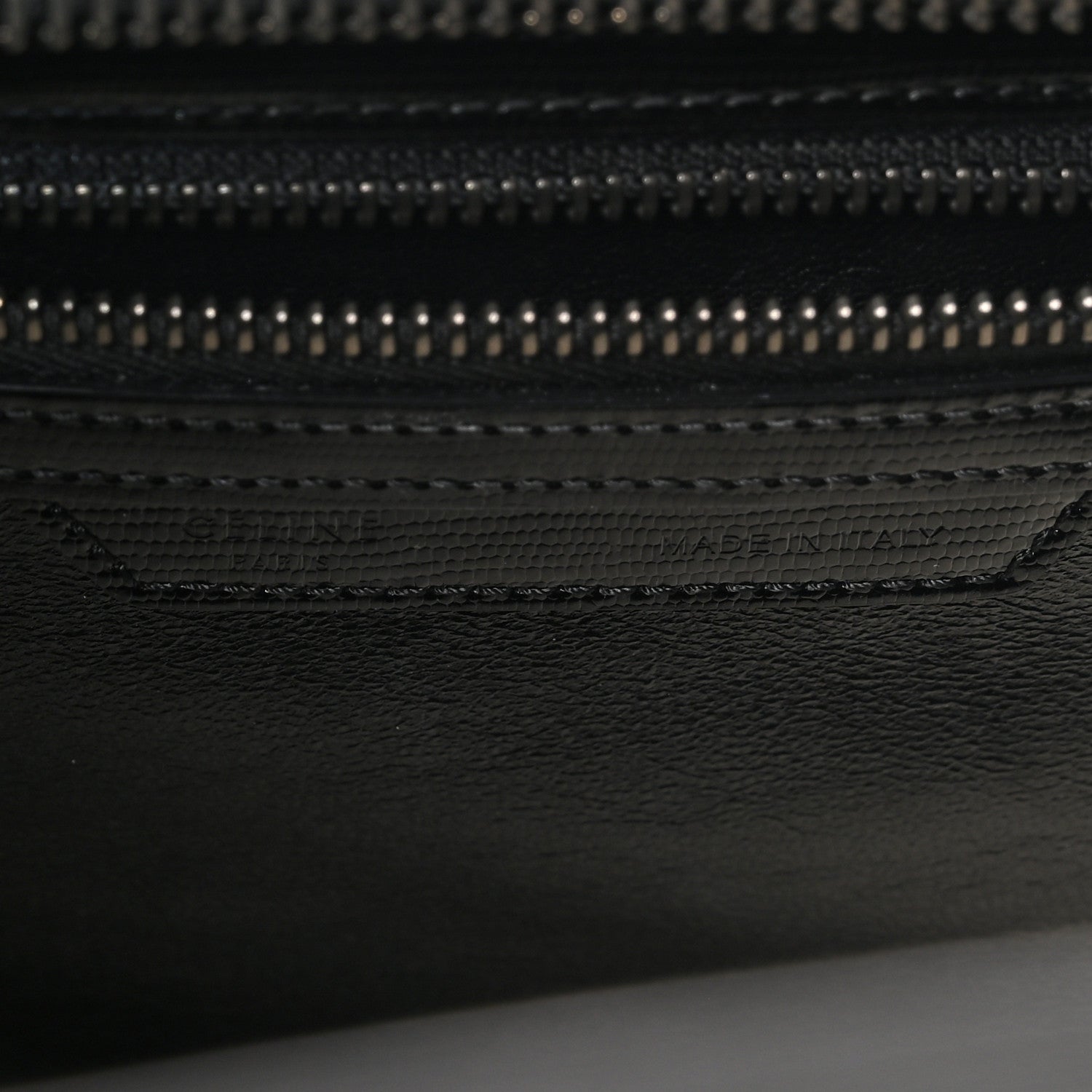 Celine Smooth Calfskin Lizard Embossed Micro Luggage White Black 6 of 17