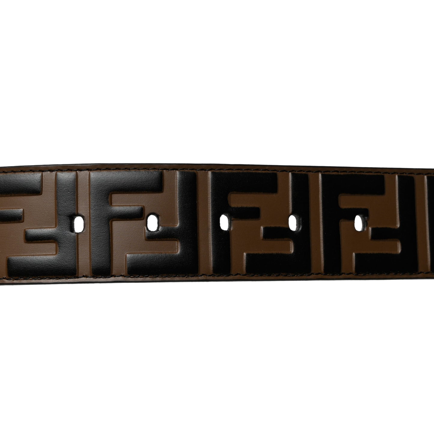 Vitello Century FF 1974 Embossed Buckle Belt Maya Red