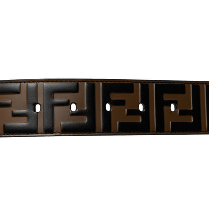 Fendi Vitello Century FF 1974 Embossed Buckle Belt Maya Red 4 of 6