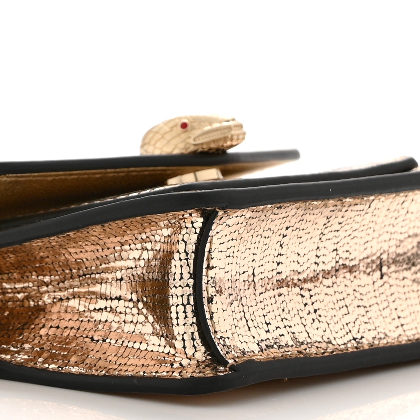 Metallic Calfskin Serpenti Forever Micro Bag  Gold