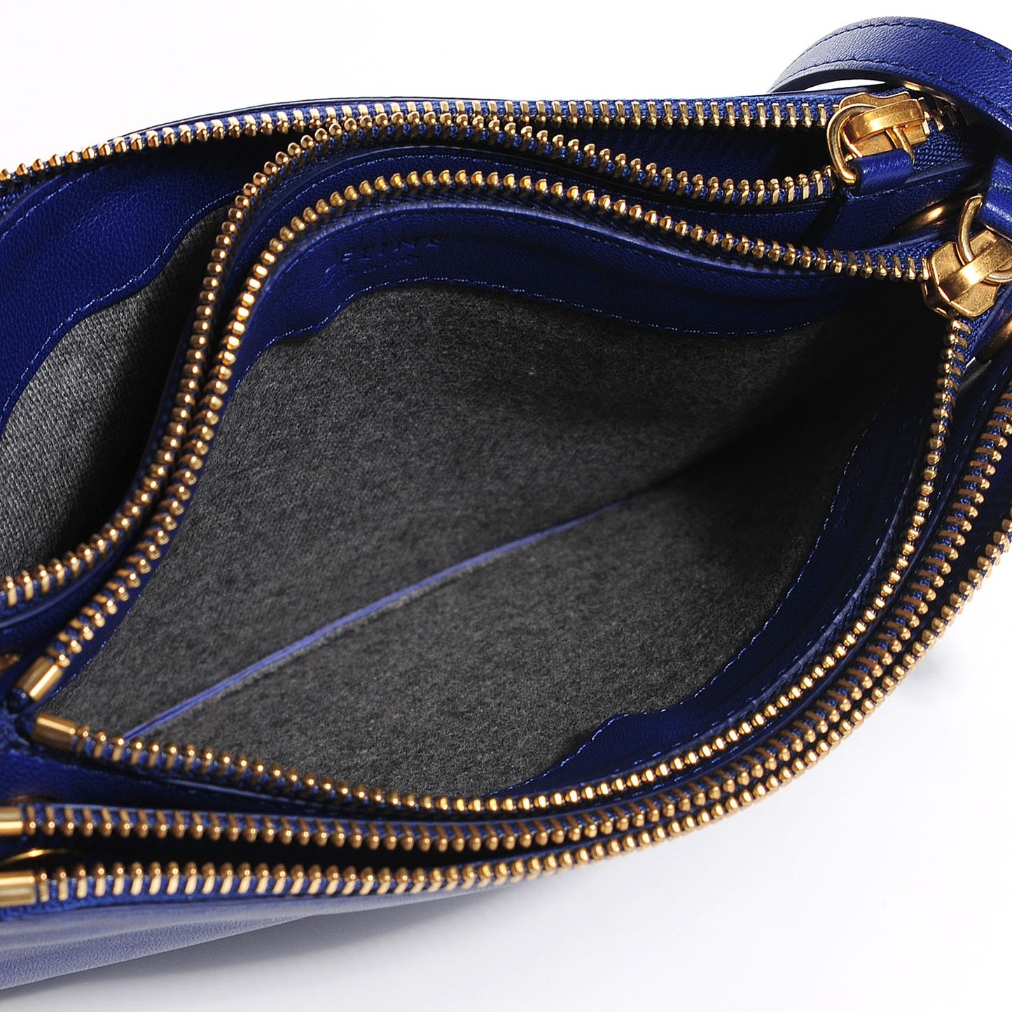 Lambskin Small Trio Crossbody Bag Indigo