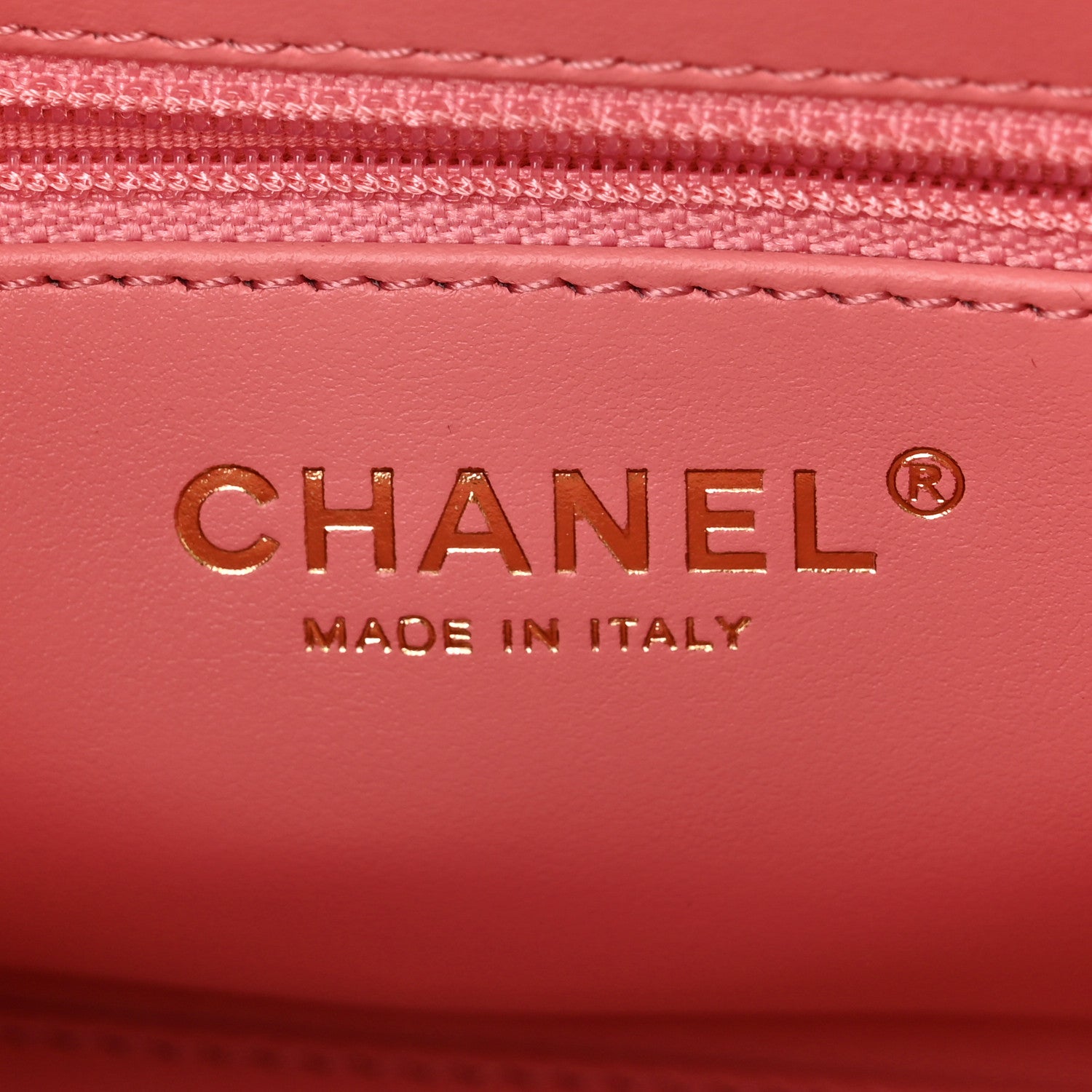 Chanel Shiny Aged Calfskin Quilted Nano Kelly Shopper Coral Pink 6 of 10