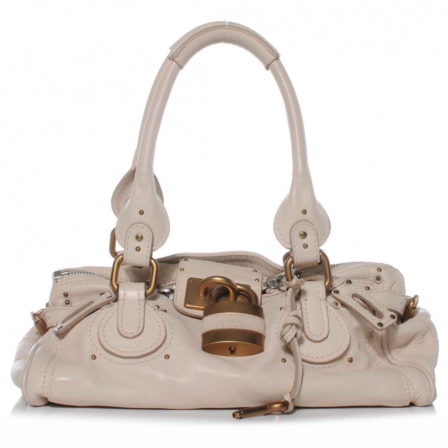 Chloe Leather Medium Paddington Satchel Craie 1 of 7