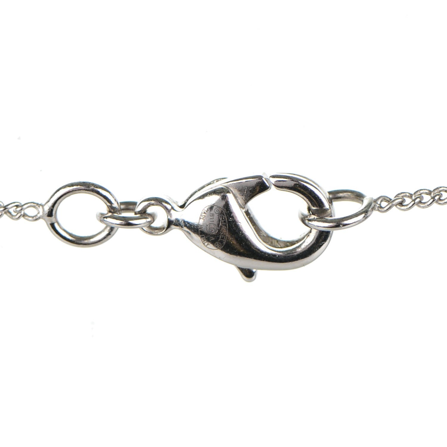 Chanel Baguette Crystal CC Necklace Silver 4 of 4