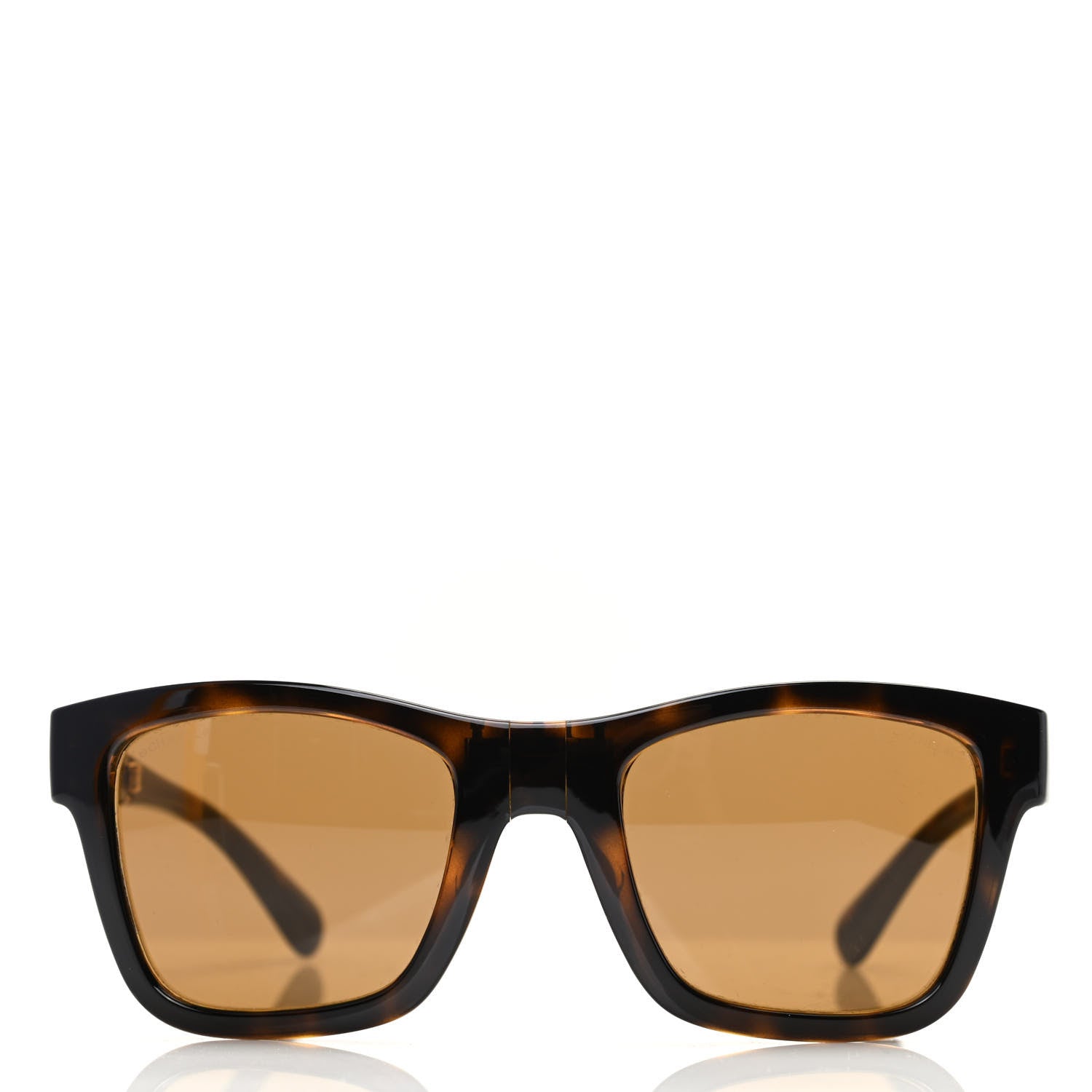 Chanel Nylon Metal Square Folding Sunglasses 6053 Tortoise 2 of 8