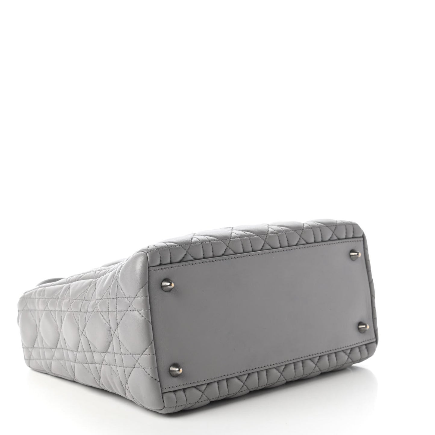 Lambskin Cannage Medium Lady Dior Grey