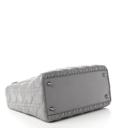 Christian Dior Lambskin Cannage Medium Lady Dior Grey 4 of 11