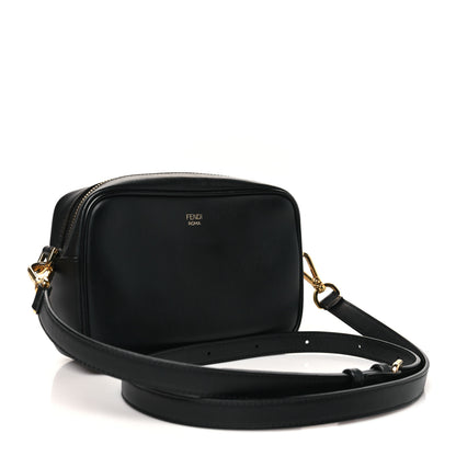 Fendi Vitello Century Bi-Color FF 1974 Embossed Mini Camera Case Maya Black 3 of 11