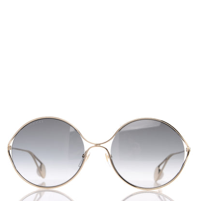 Gucci Round Pearl Tip Sunglasses GG0253S Gold 3 of 8
