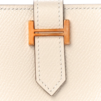 Hermes Epsom Bearn Card Holder Wallet Craie 8 of 11