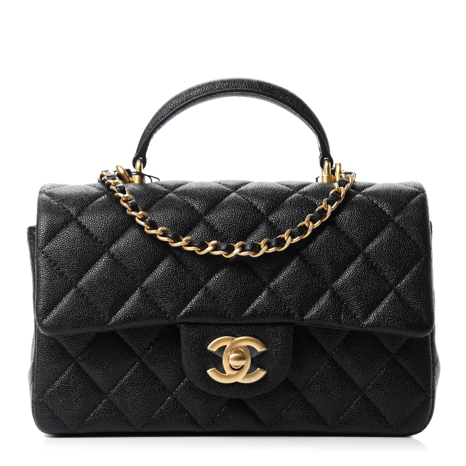 Chanel Caviar Quilted Mini Top Handle Rectangular Flap Black 1 of 11