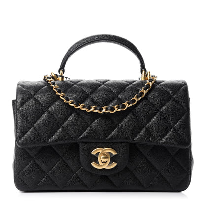 Chanel Caviar Quilted Mini Top Handle Rectangular Flap Black 1 of 11