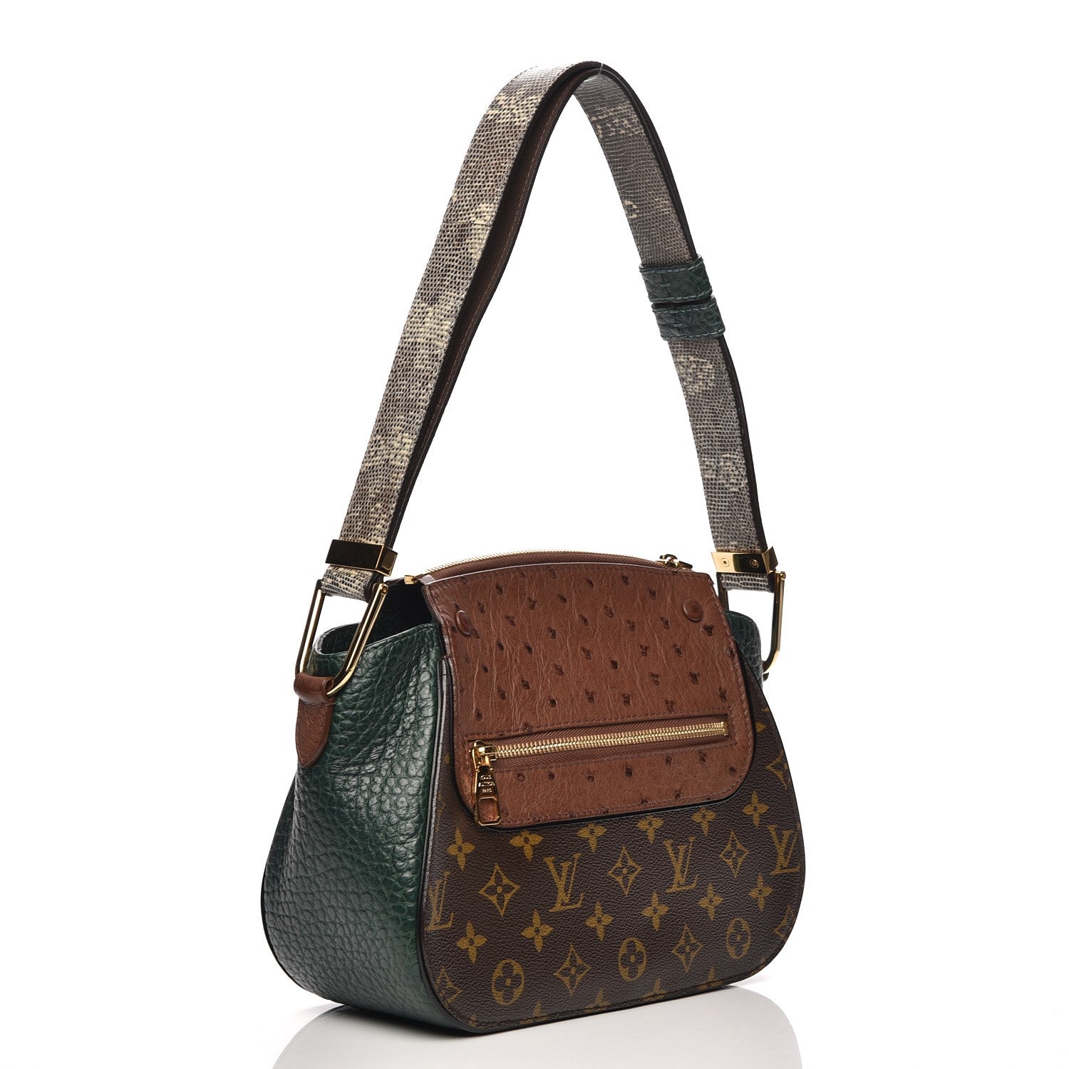 Louis Vuitton Ostrich Lizard Majestueux Shoulder Bag Vert 3 of 6