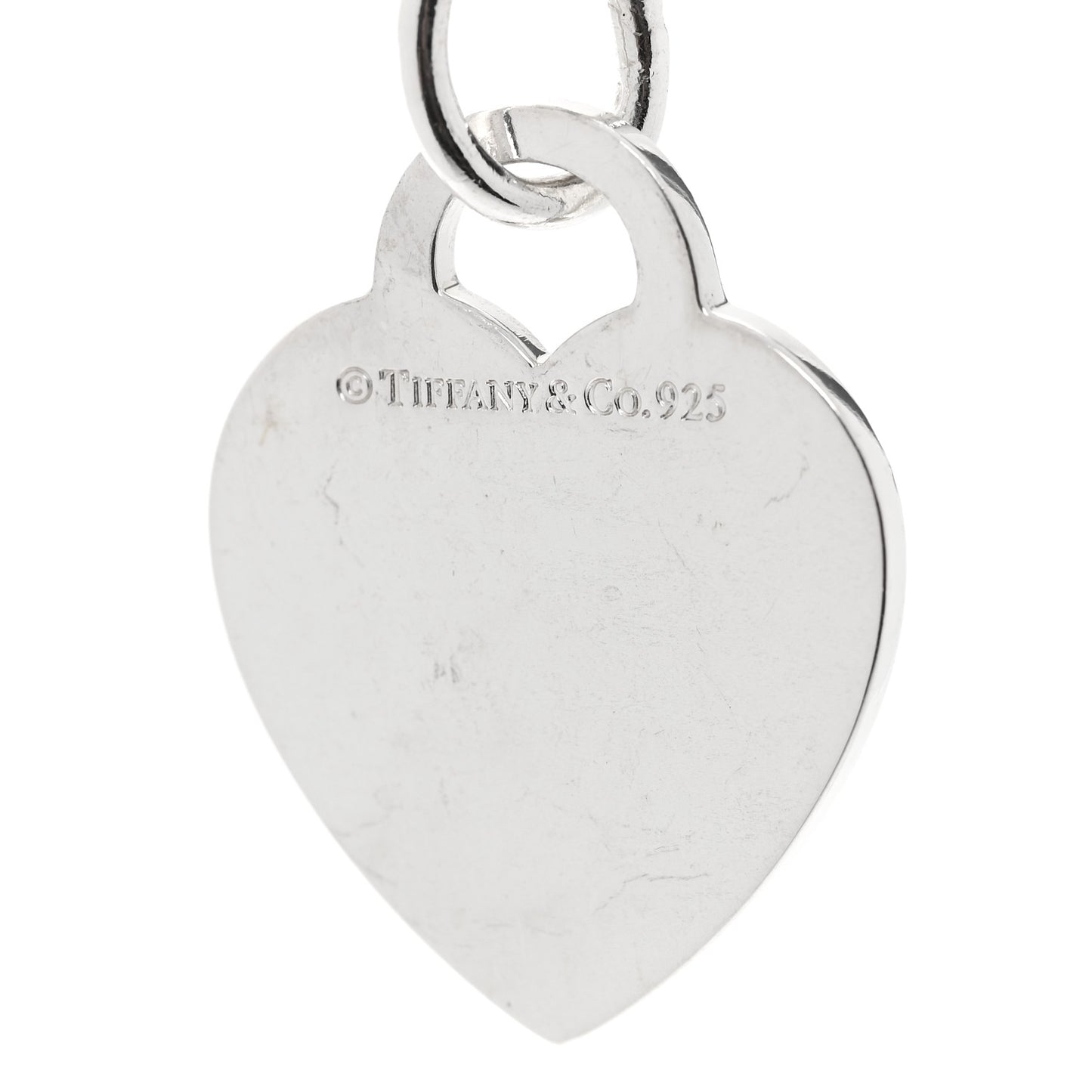 Sterling Silver Heart Tag Toggle Necklace