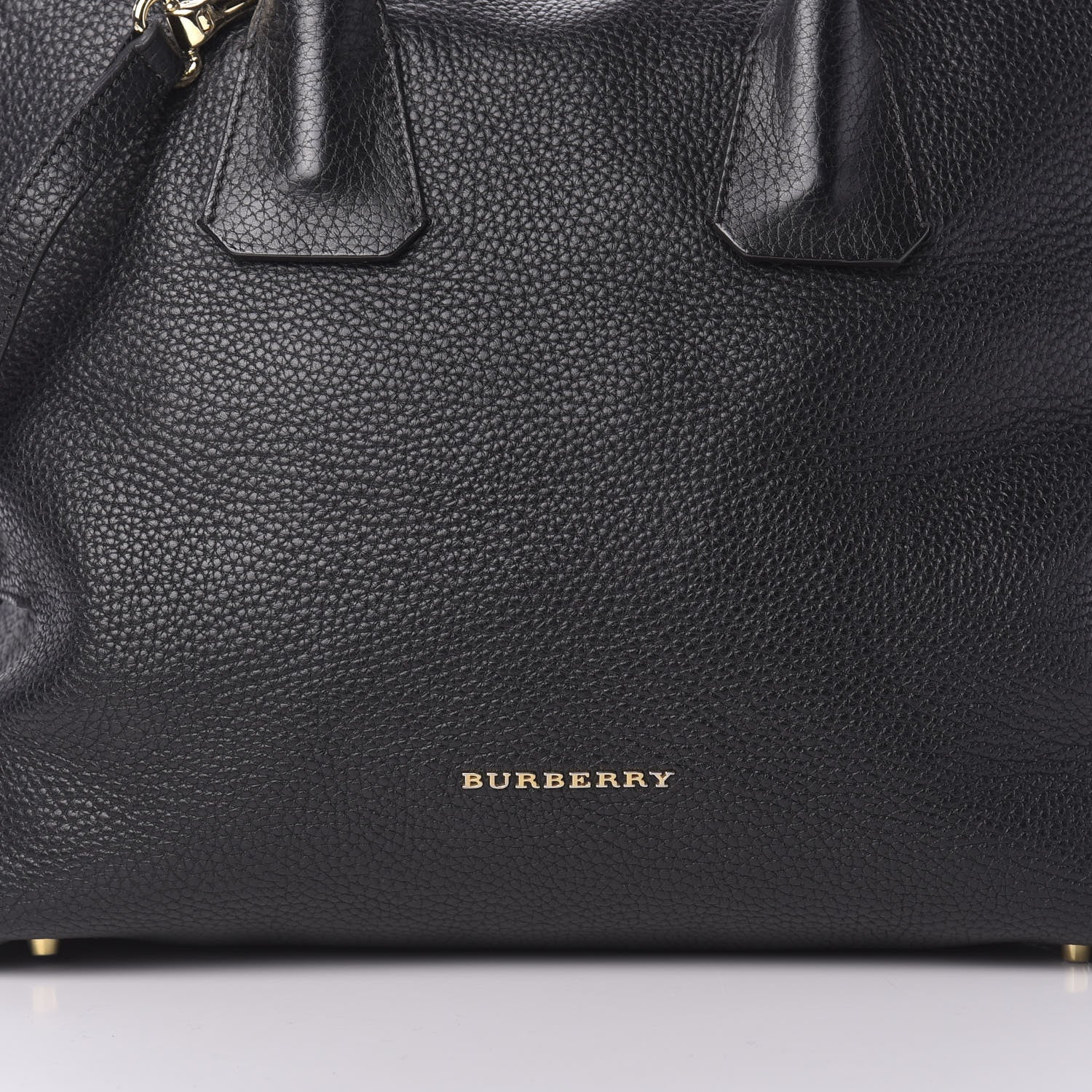 Burberry London Grainy Calfskin Medium Greenwood Bowling Bag Black 11 of 12