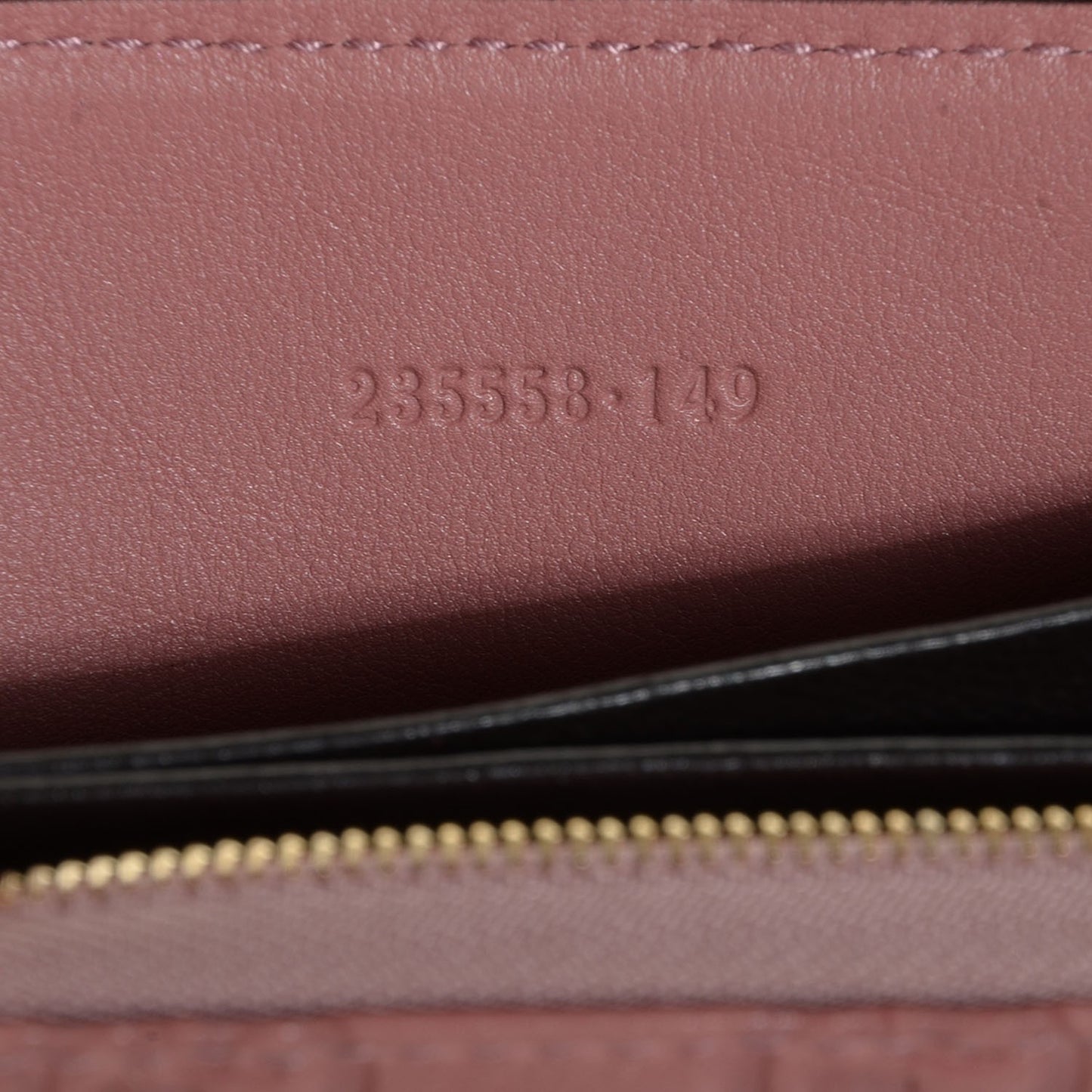 Guccissima Zip Around Card Case Peonia Rose