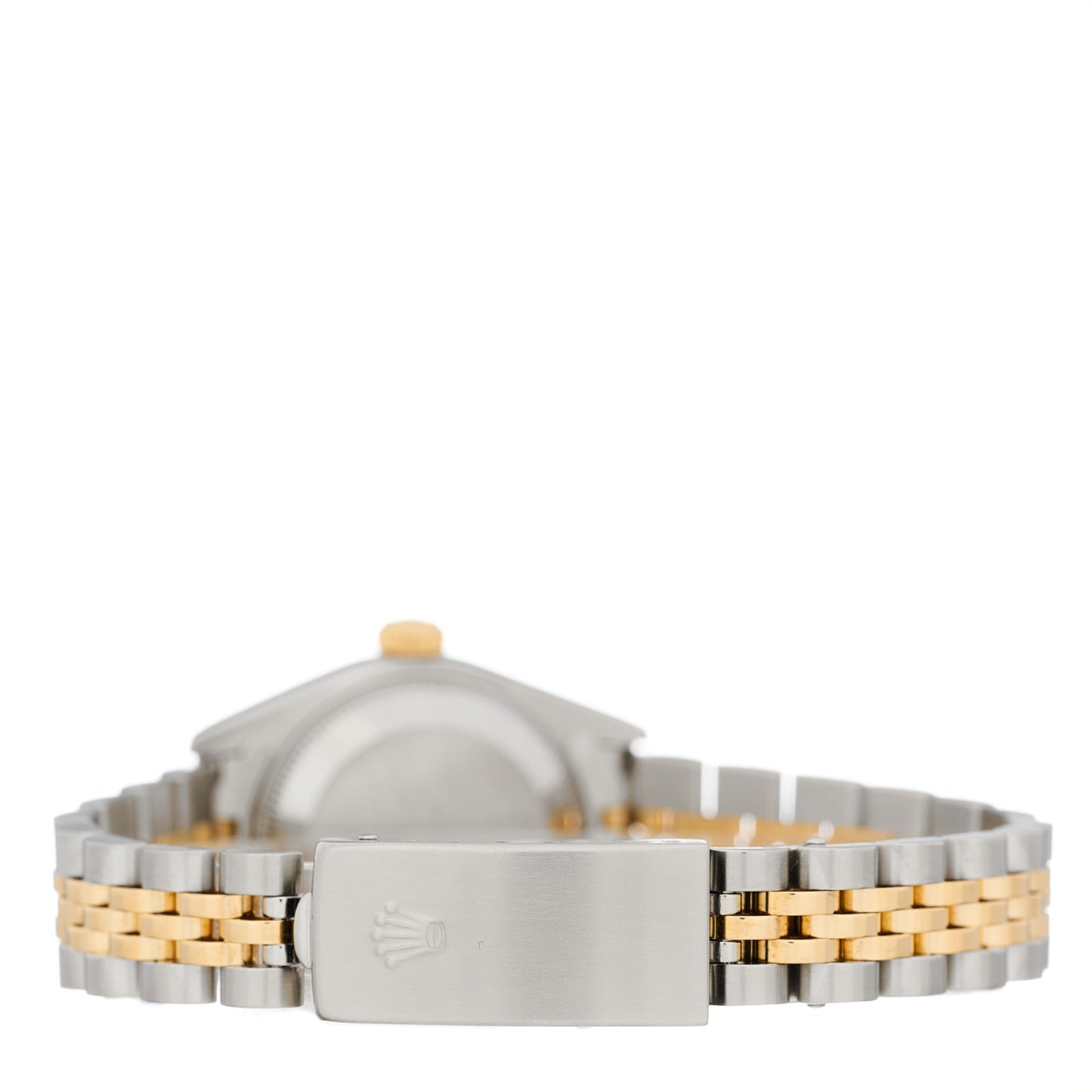 Stainless Steel 18K Yellow Gold 26mm Oyster Perpetual Datejust Watch White Pyramid Roman 79173