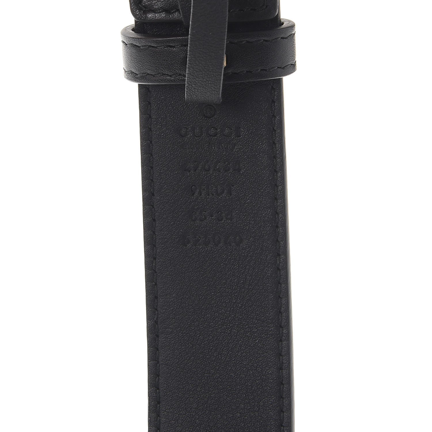 Gucci Velvet Matelasse GG Marmont Belt Bag 85 34 Black 9 of 10