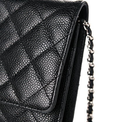 Chanel Caviar Quilted Wallet On Chain WOC Black 16 of 18