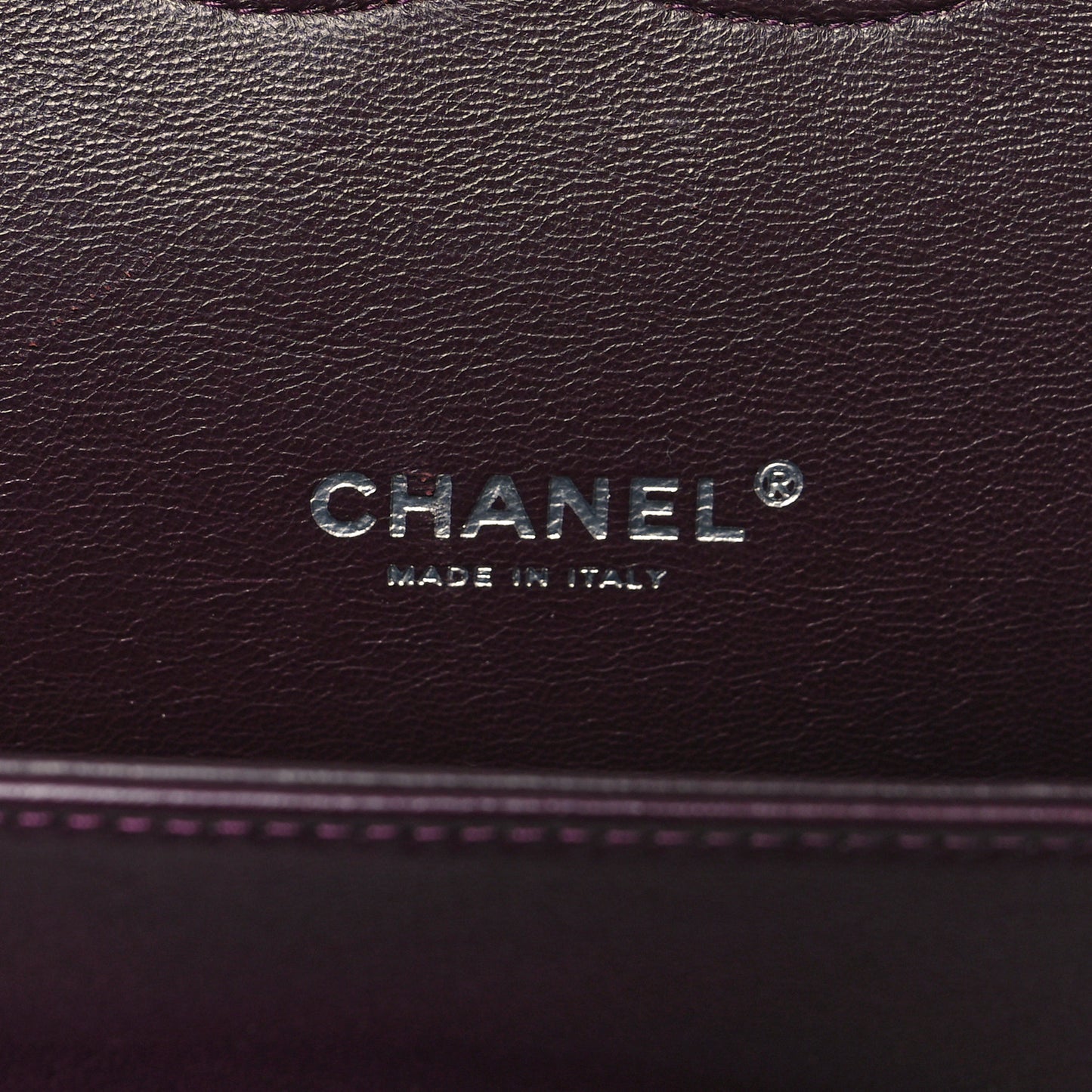 Lambskin Quilted Maxi Double Flap Plum