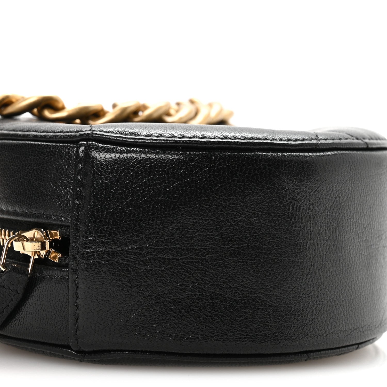 Chanel Lambskin Quilted Chanel 19 Round Clutch With Chain Black 9 of 10