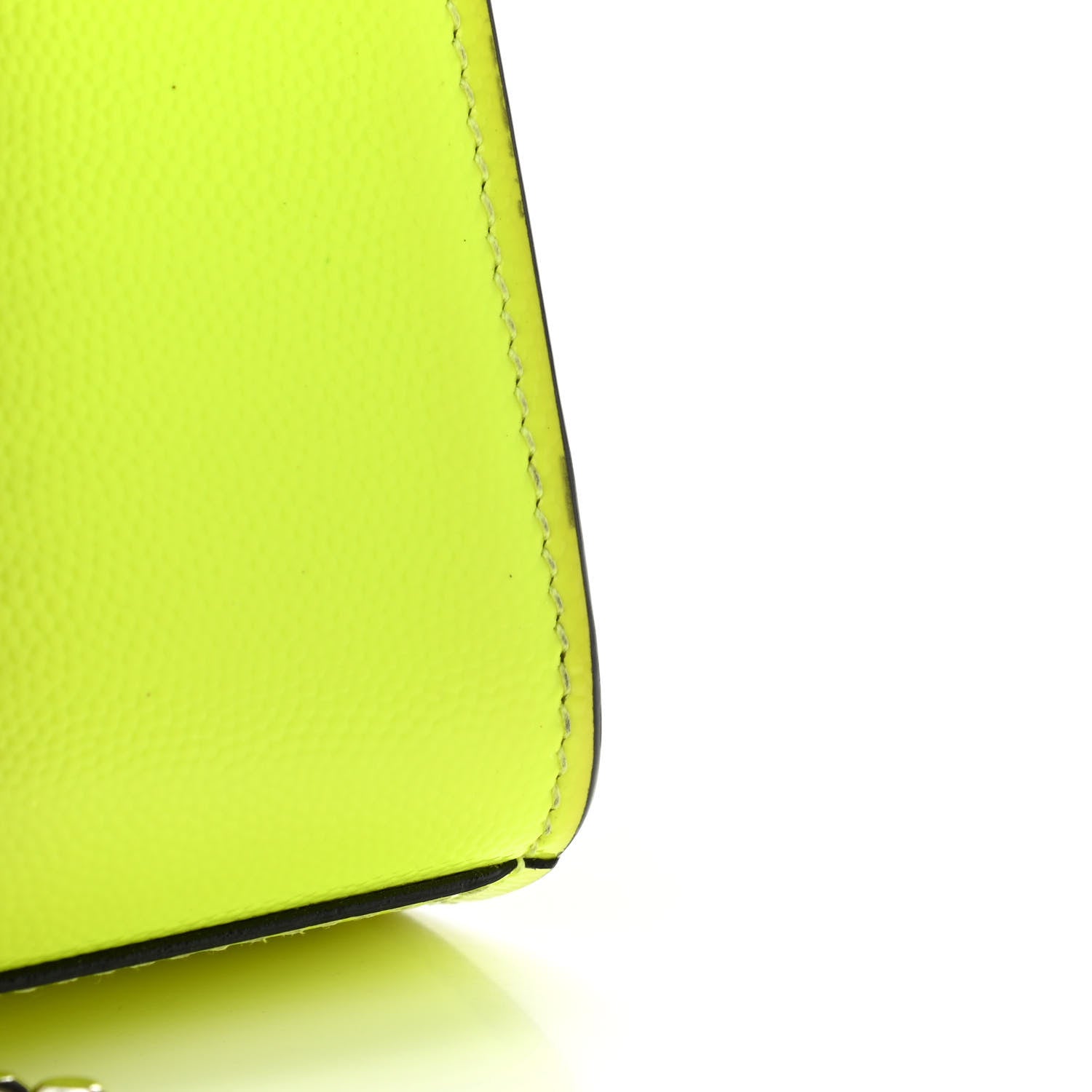 Saint Laurent Patent Grain de Poudre Small Monogram Kate Satchel Neon Yellow 16 of 16
