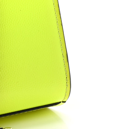 Saint Laurent Patent Grain de Poudre Small Monogram Kate Satchel Neon Yellow 16 of 16