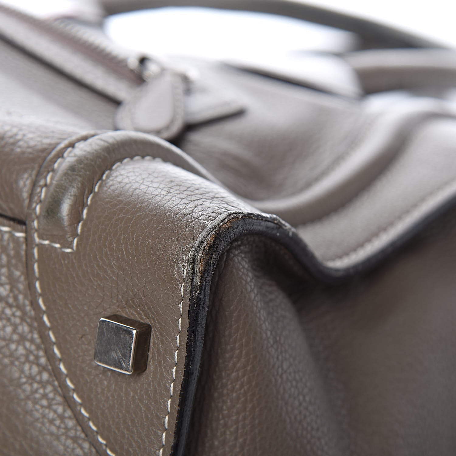 Celine Drummed Calfskin Mini Luggage Souris 14 of 14
