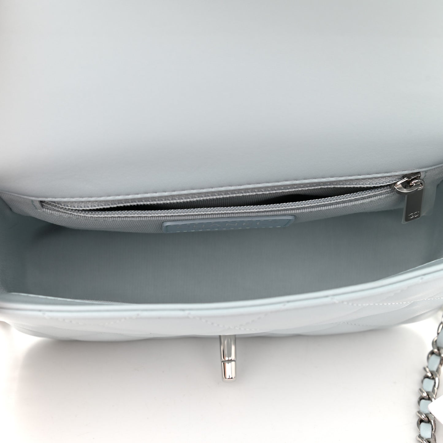 Lambskin Quilted Mini My Perfect Flap Light Blue