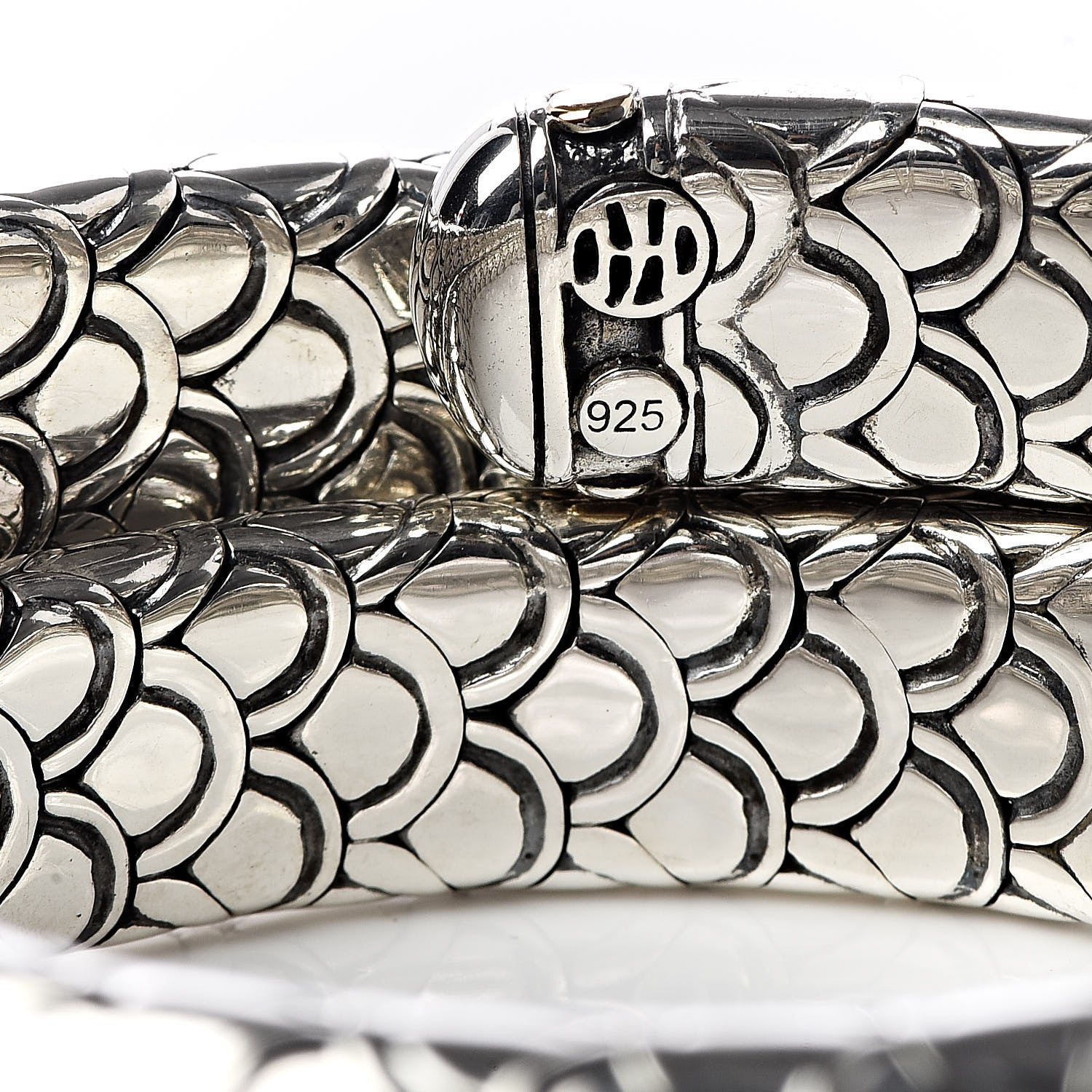 John Hardy Sterling Silver 18K Yellow Gold Naga Triple Wrap Bracelet 5 of 5