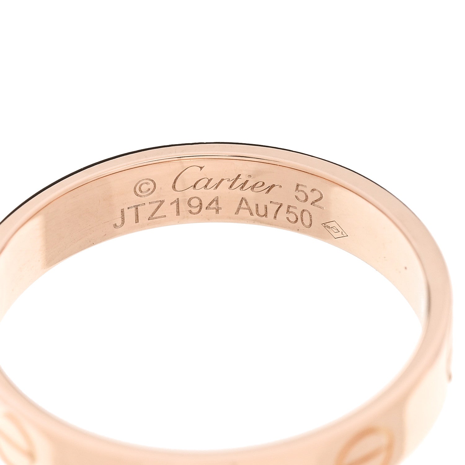 Cartier 18K Pink Gold 3.5mm LOVE Wedding Band Ring 52 6 4 of 5