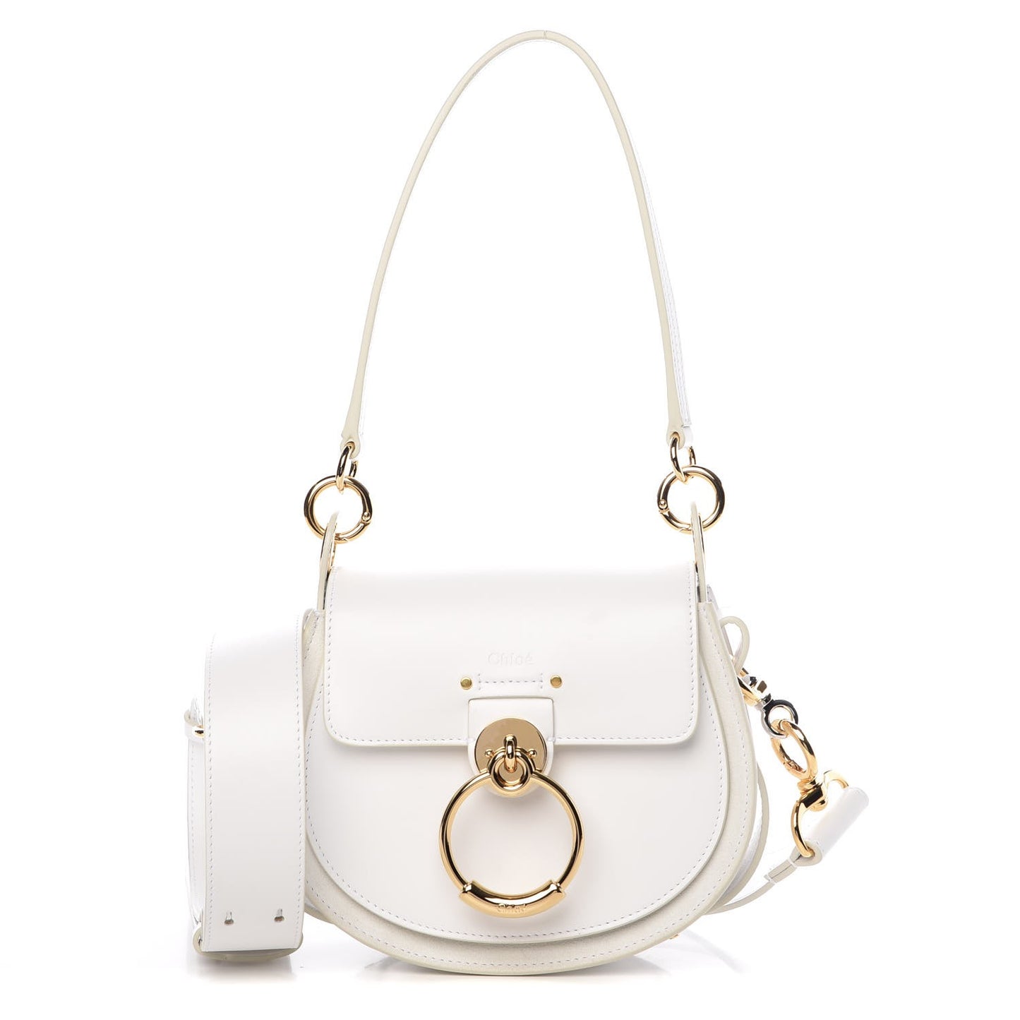 Calfskin Small Tess Bag Brilliant White
