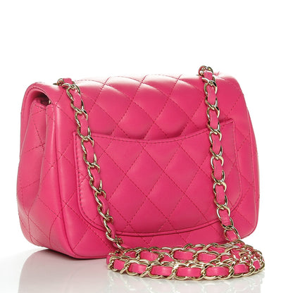 Chanel Lambskin Quilted Mini Square Flap Fuchsia 3 of 7