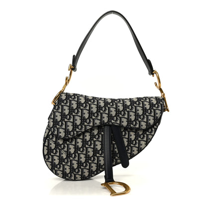 Christian Dior Oblique Saddle Bag Blue 1 of 10