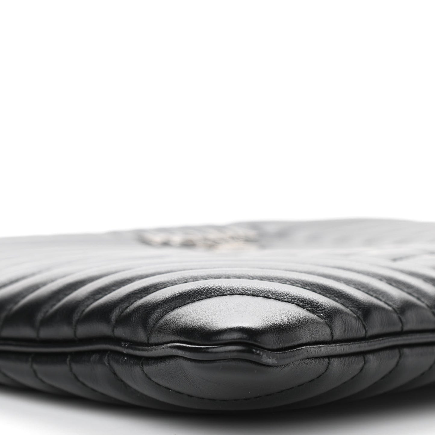 Soft Calfskin Impunture Diagramme Clutch Black