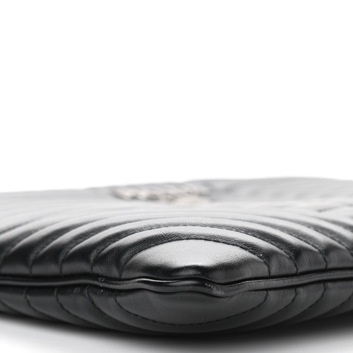 Prada Soft Calfskin Impunture Diagramme Clutch Black 8 of 9