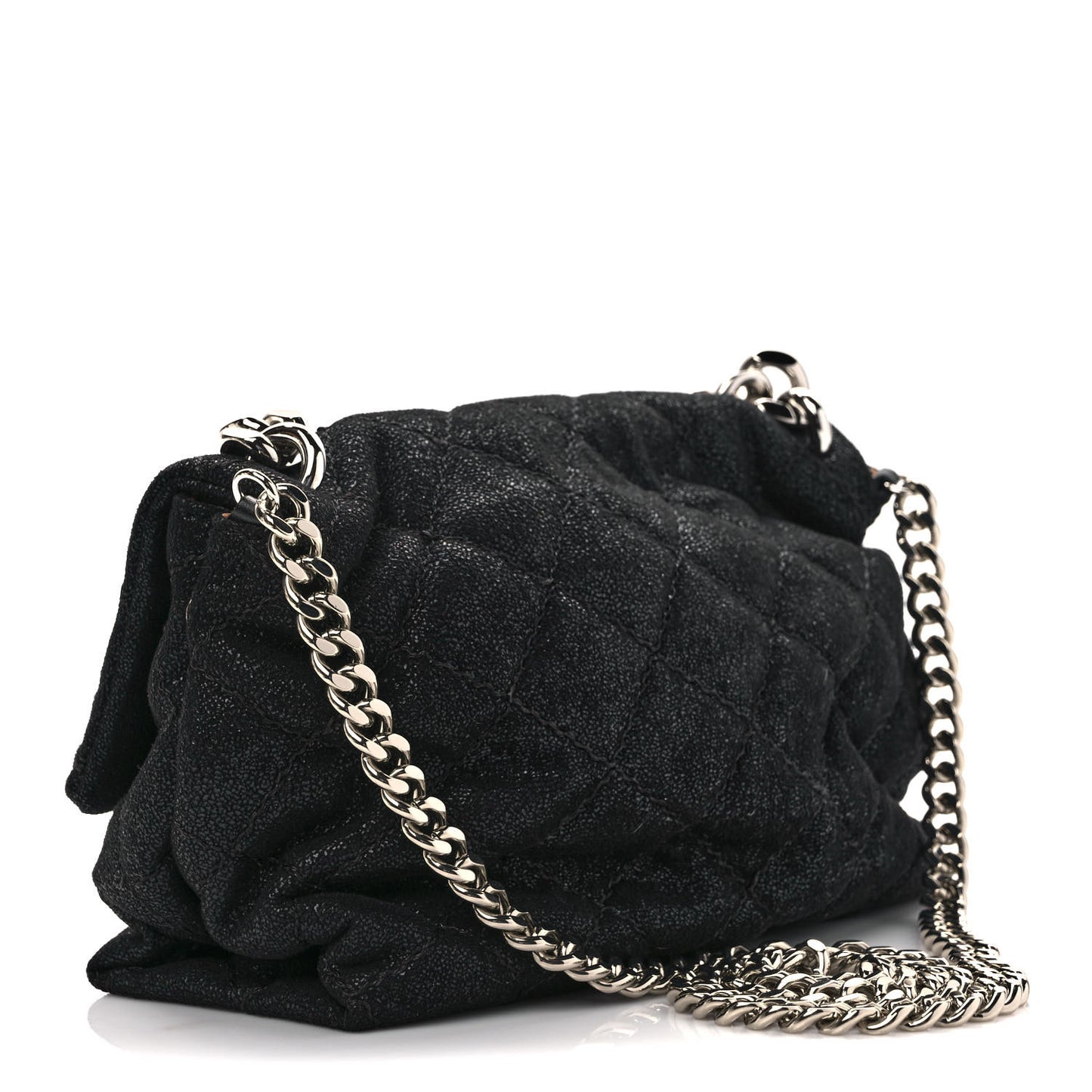 Shaggy Deer Quilted Small Beckett Chain Shoulder Bag Black