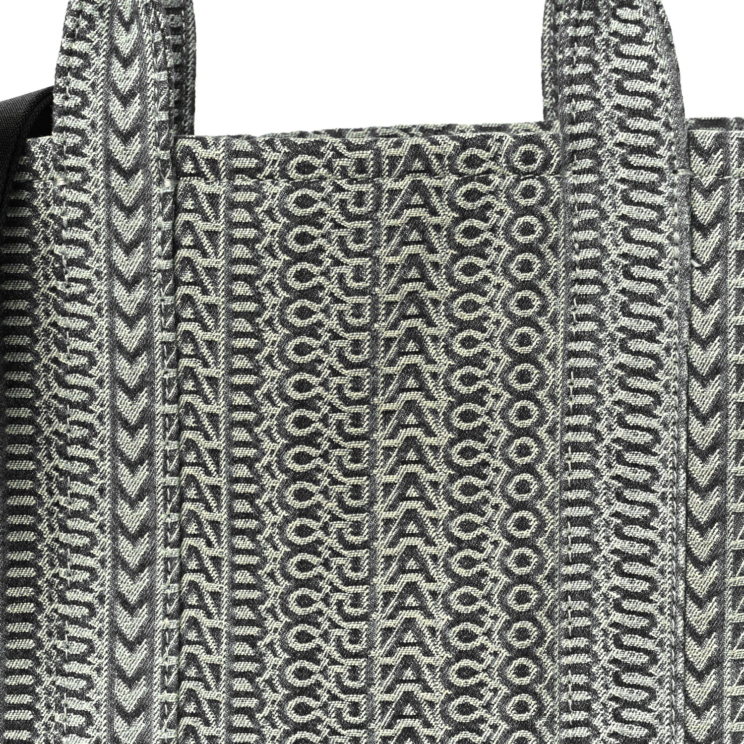 Marc Jacobs Cotton Washed Monogram Denim Medium Tote Bag Sun Faded Denim 9 of 11