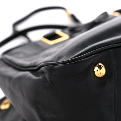 Prada Soft Calf Bow Tote Black 7 of 11