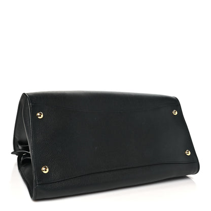 Prada Soft Grain Calfskin Large Tote Bag Black 4 of 10
