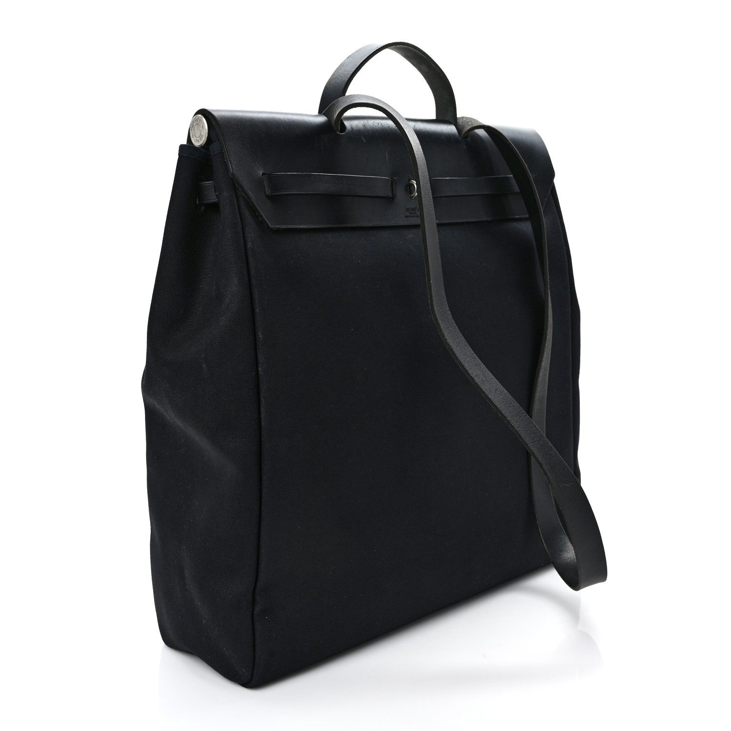 Hermes Toile Vache Calfskin Herbag 39 MM Black 4 of 10