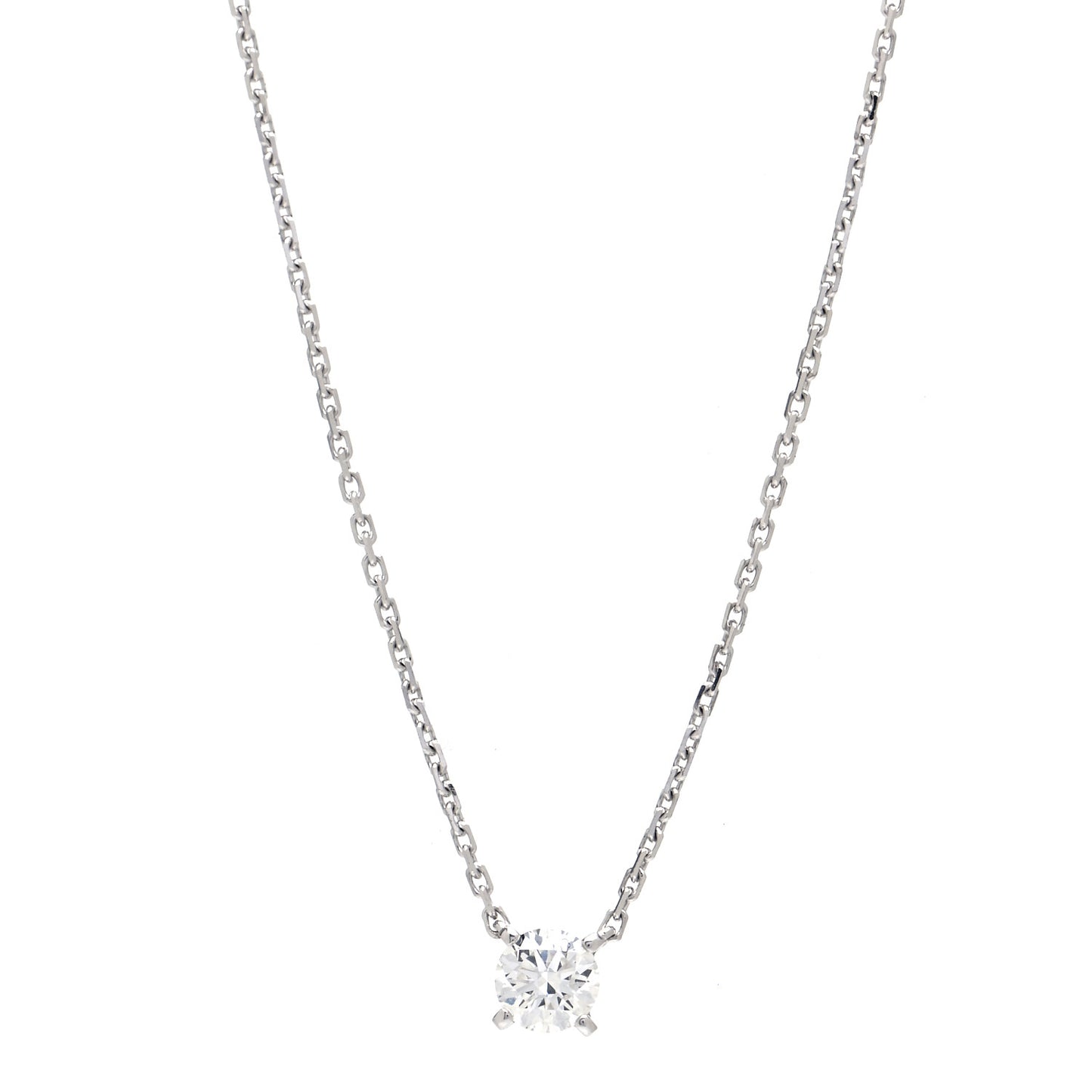 18K White Gold Diamond .30ct 1895 Pendant Necklace