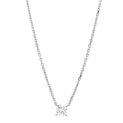 Cartier 18K White Gold Diamond .30ct 1895 Pendant Necklace 1 of 7