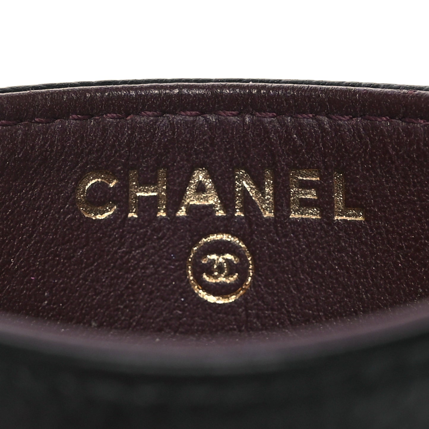 Caviar Quilted Card Holder Black