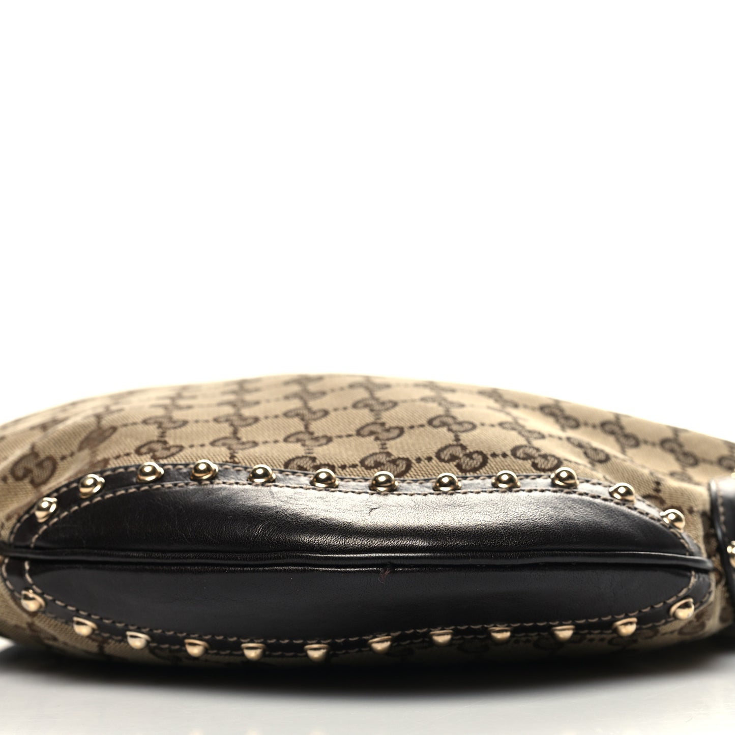 Monogram Web Studded Pelham Shoulder Bag Dark Brown